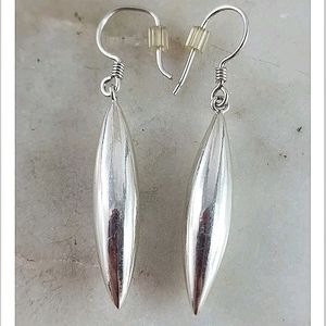 925 Sterling Elongated Elegance Earrings